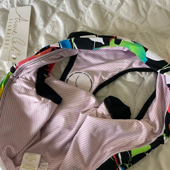 Anne Cole Floral Black Bikini Bottom - Picture 8 of 8